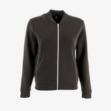 Veste bomber zippé en jersey lourd Ypola - Noire - SUN VALLEY FEMME