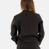 Veste bomber zippé en jersey lourd Ypola - Noire - SUN VALLEY FEMME