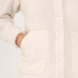 Veste boutonnée polaire sherpa Dreglie - Beige clair - SUN VALLEY FEMME