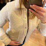 Veste boutonnée polaire sherpa Dreglie - Beige clair - SUN VALLEY FEMME