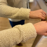 Veste boutonnée polaire sherpa Dreglie - Beige clair - SUN VALLEY FEMME