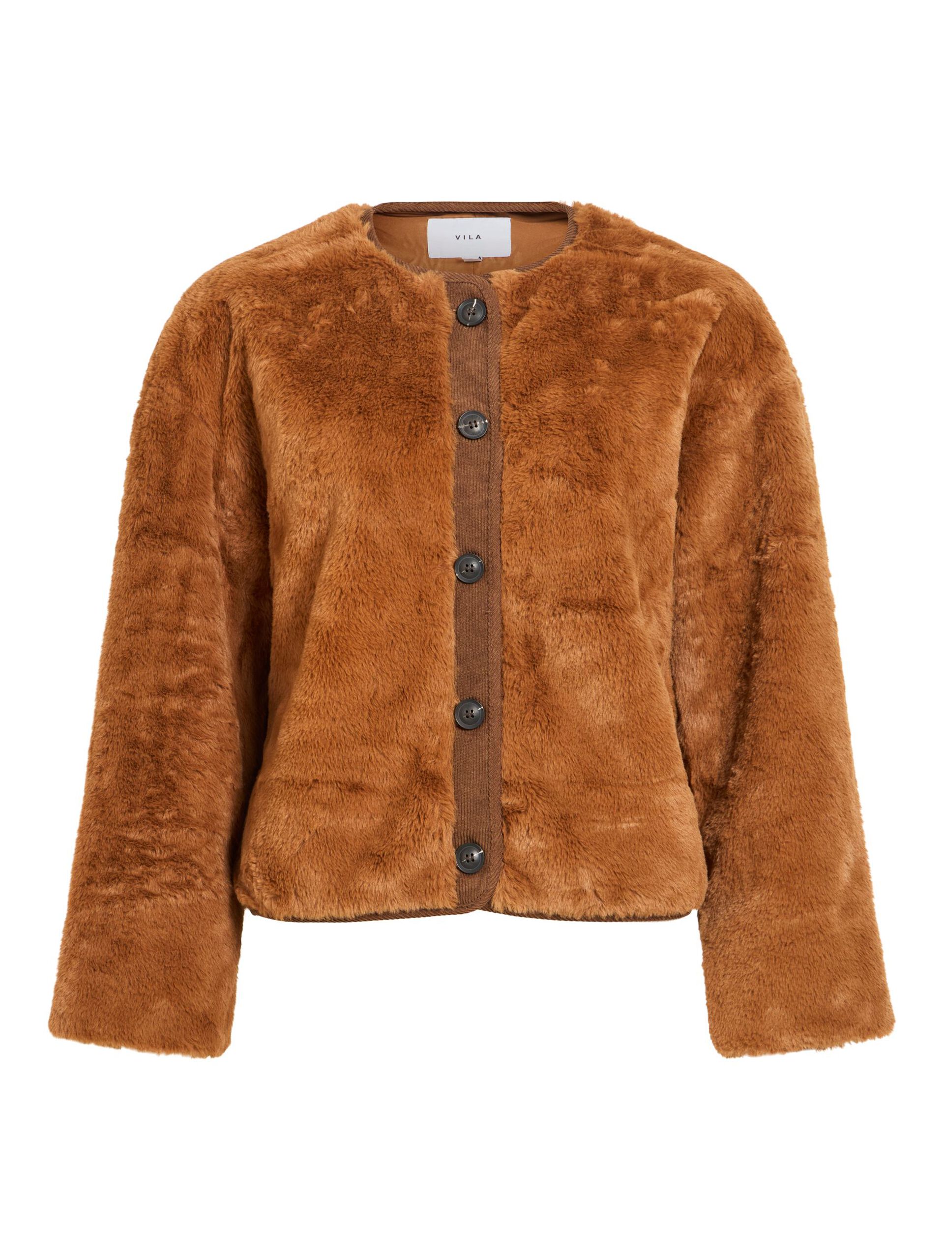 Veste effet fourrure VIAVO VILA Nuthatch – vue de face