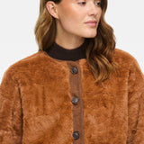 Veste VIAVO VILA Nuthatch – détail effet fourrure et boutons