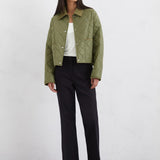 Veste canvas matelassée - Vert armée - MARC'O POLO FEMME