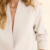 Veste de costume rayures tennis - Gris chiné - I.Code