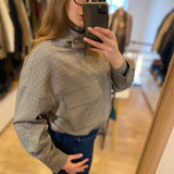 Veste courte à carreaux zippée Dario - Beige - SUNCOO