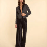 Veste courte maille faux-uni - Noir - I.Code