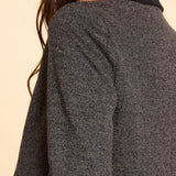 Veste courte maille faux-uni - Noir - I.Code