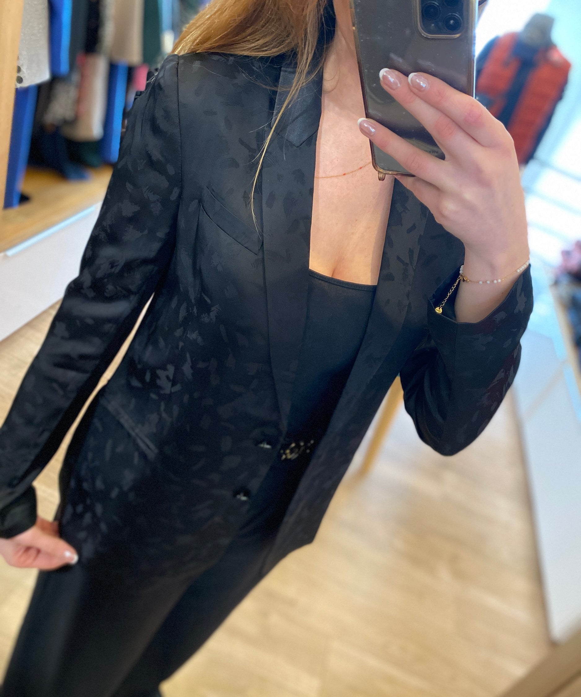 Veste de costume Jacquard - Noire - IKKS WOMEN