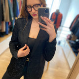 Veste de costume Jacquard - Noire - IKKS WOMEN