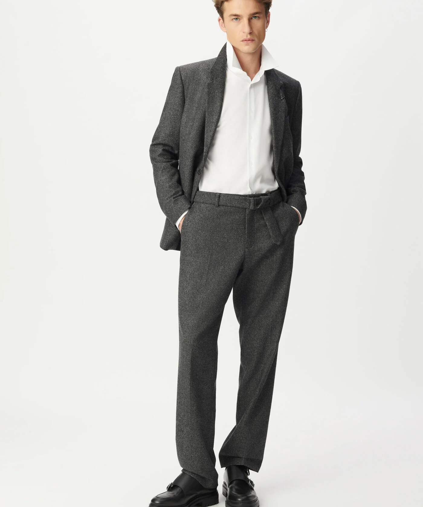 Veste de costume Tweed - Gris chiné foncé - IKKS MEN