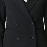 Veste de tailleur courte double boutonnage - Noire - IKKS WOMEN