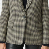 Veste de tailleur pied-de-poule - Beige - IKKS WOMEN