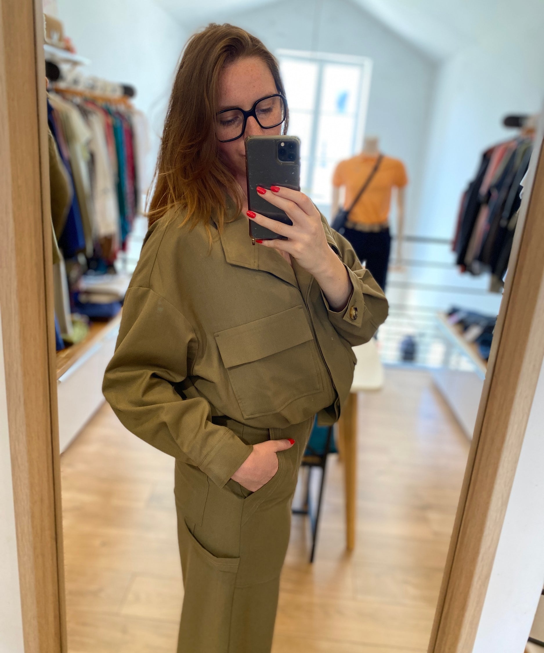 Veste courte oversize Dona - Kaki - Suncoo