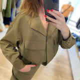 Veste courte oversize Dona - Kaki - Suncoo