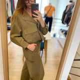 Veste courte oversize Dona - Kaki - Suncoo