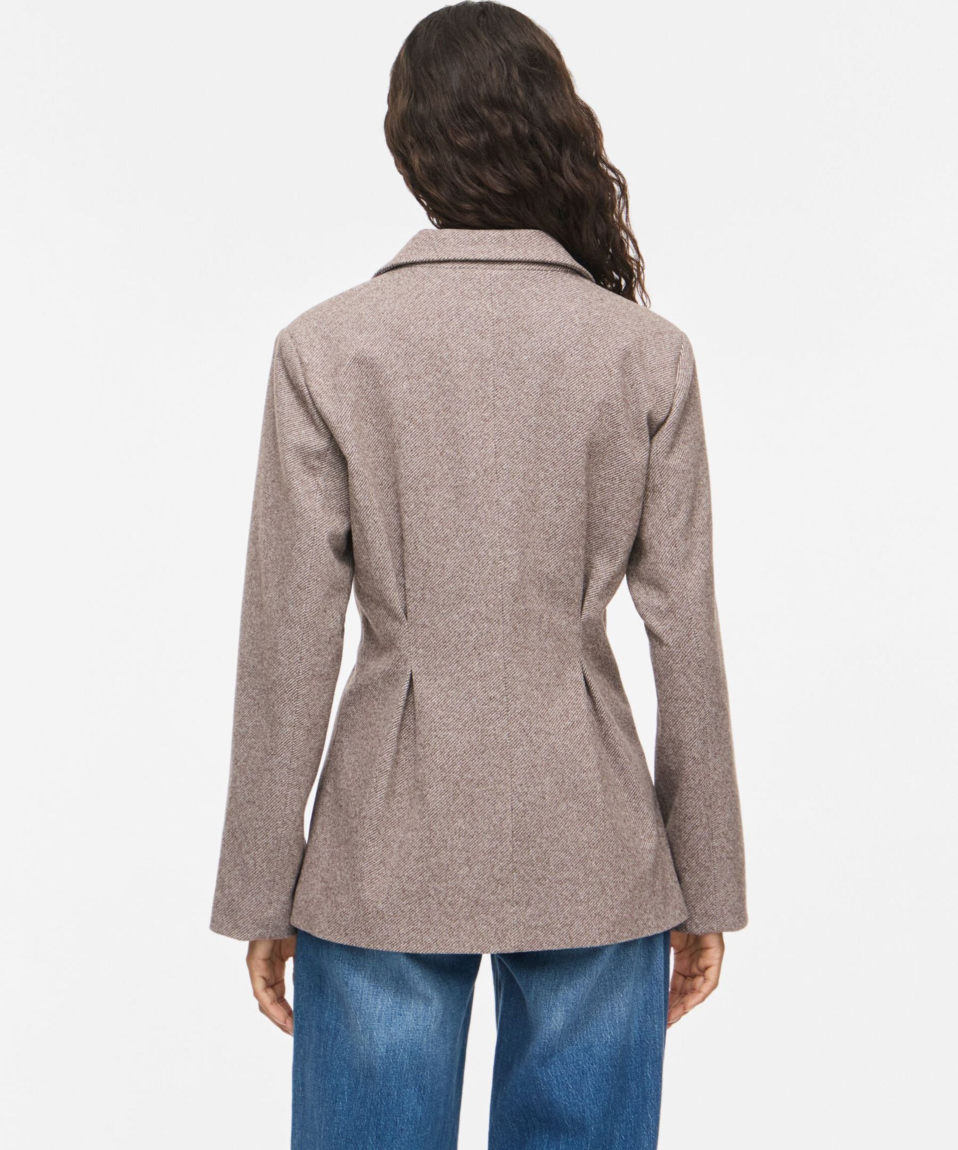 Veste blazer VISOLENE VILA Coffee Bean – portée de dos