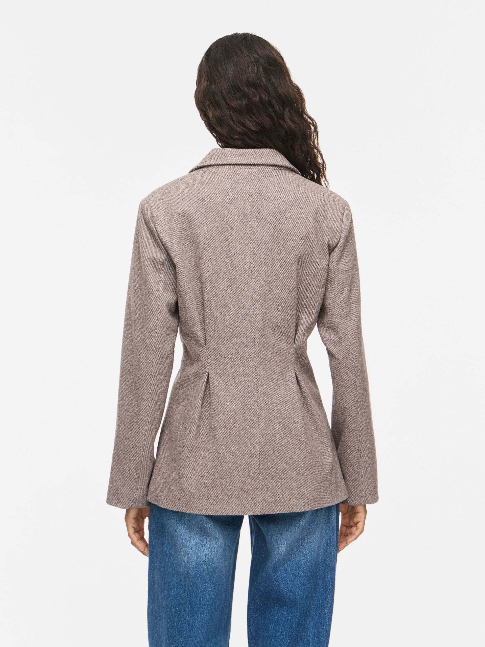Veste blazer VISOLENE VILA Coffee Bean – portée de dos