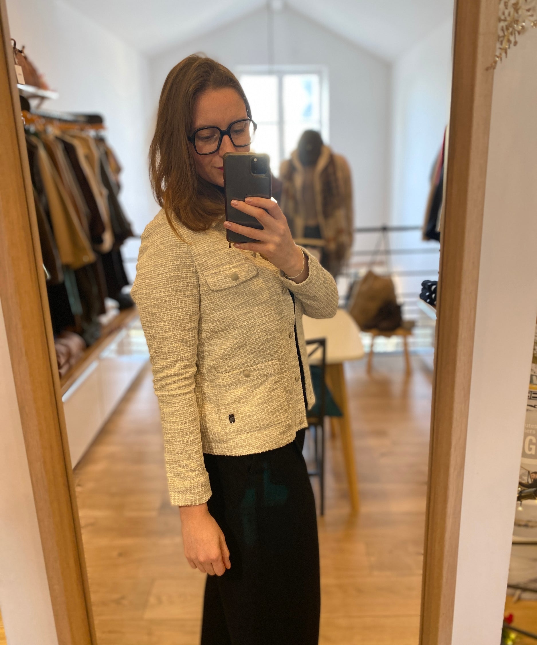 Veste en jersey tweed Yvrar - Beige clair - SUN VALLEY FEMME