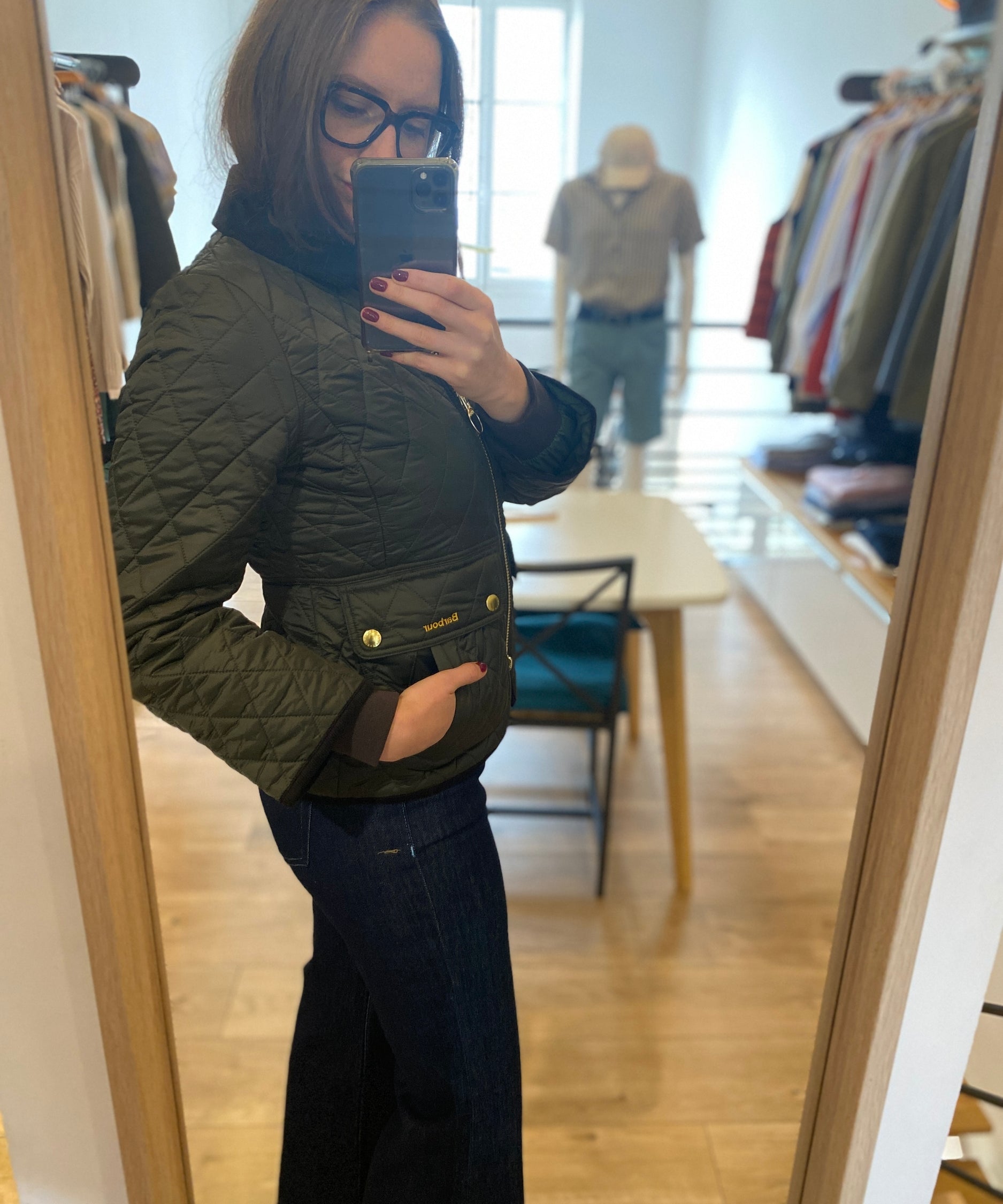 Veste matelassée courte ajustée Beadnell - Sauge - BARBOUR FEMME