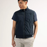 Veste sans manches bi-matire Lecamp - Marine foncé - Sun Valley homme