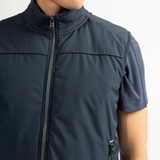 Veste sans manches bi-matire Lecamp - Marine foncé - Sun Valley homme