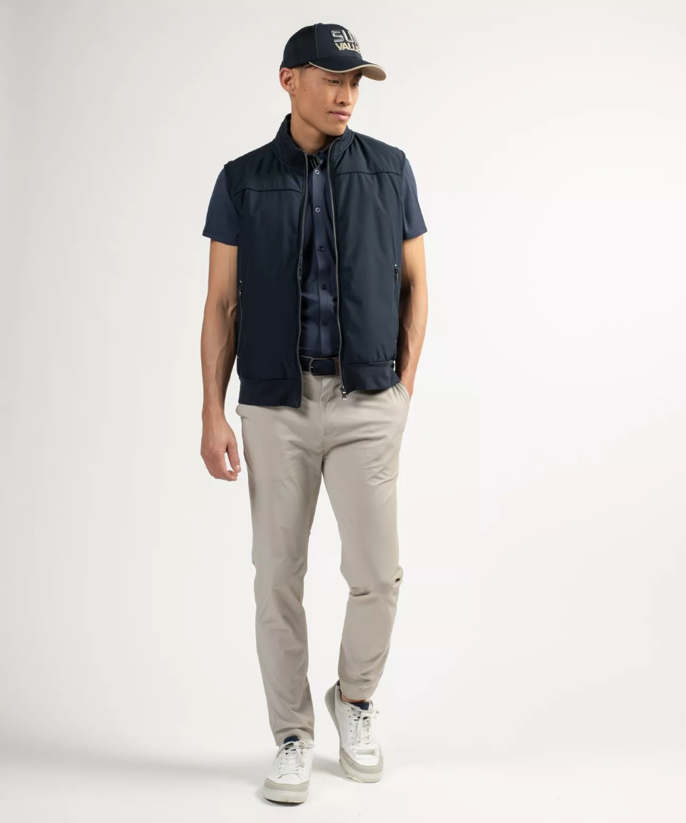 Veste sans manches bi-matire Lecamp - Marine foncé - Sun Valley homme