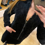 Veste sherpa zippée Dabern - Noir - Sun Valley femme