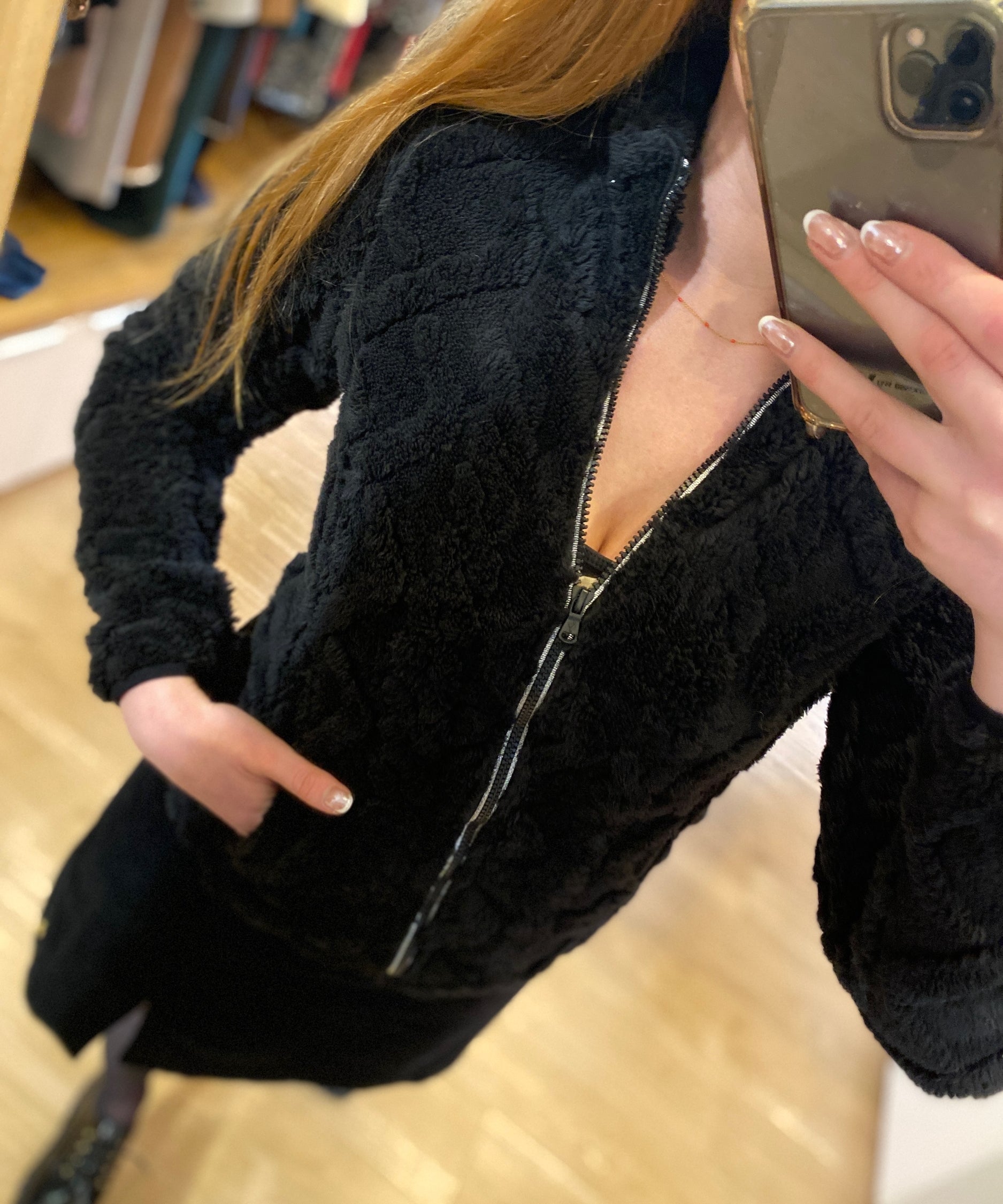 Veste sherpa zippée Dabern - Noir - Sun Valley femme