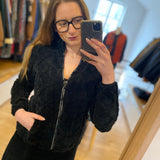 Veste sherpa zippée Dabern - Noir - Sun Valley femme