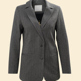 Veste tailleur chevron femme - Gris chiné anthracite - I.CODE
