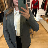 Veste tailleur chevron femme - Gris chiné anthracite - I.CODE