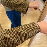 Veste tailleur Corina sans col - Carreaux marron - BARBOUR FEMME