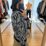 Veste teddy imprimée femme Ylio - Bleu marine - Sun Valley femme