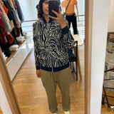 Veste teddy imprimée femme Ylio - Bleu marine - Sun Valley femme