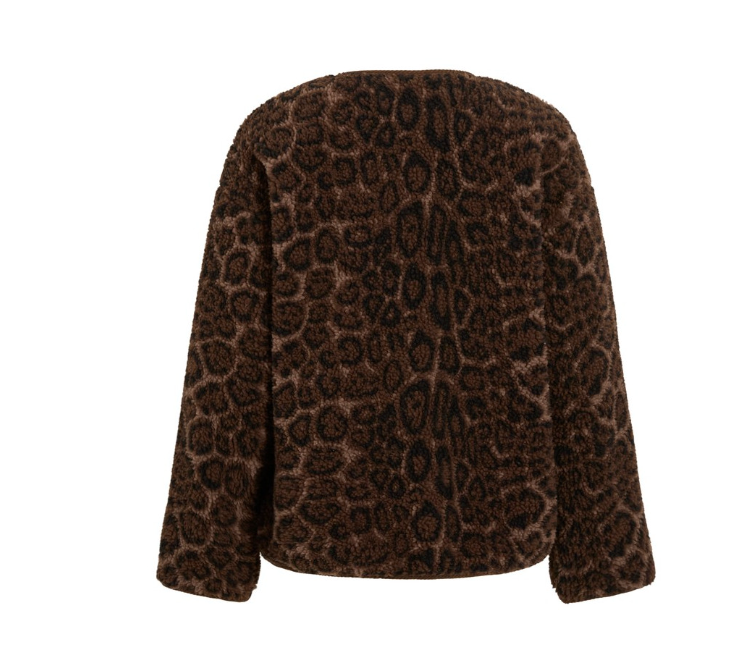 Veste léopard VIADERA VILA Coffee Bean – vue produit de dos