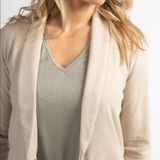 Veste blazer en maille légère Ykee - Sable - Sun Valley femme