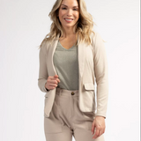 Veste blazer en maille légère Ykee - Sable - Sun Valley femme