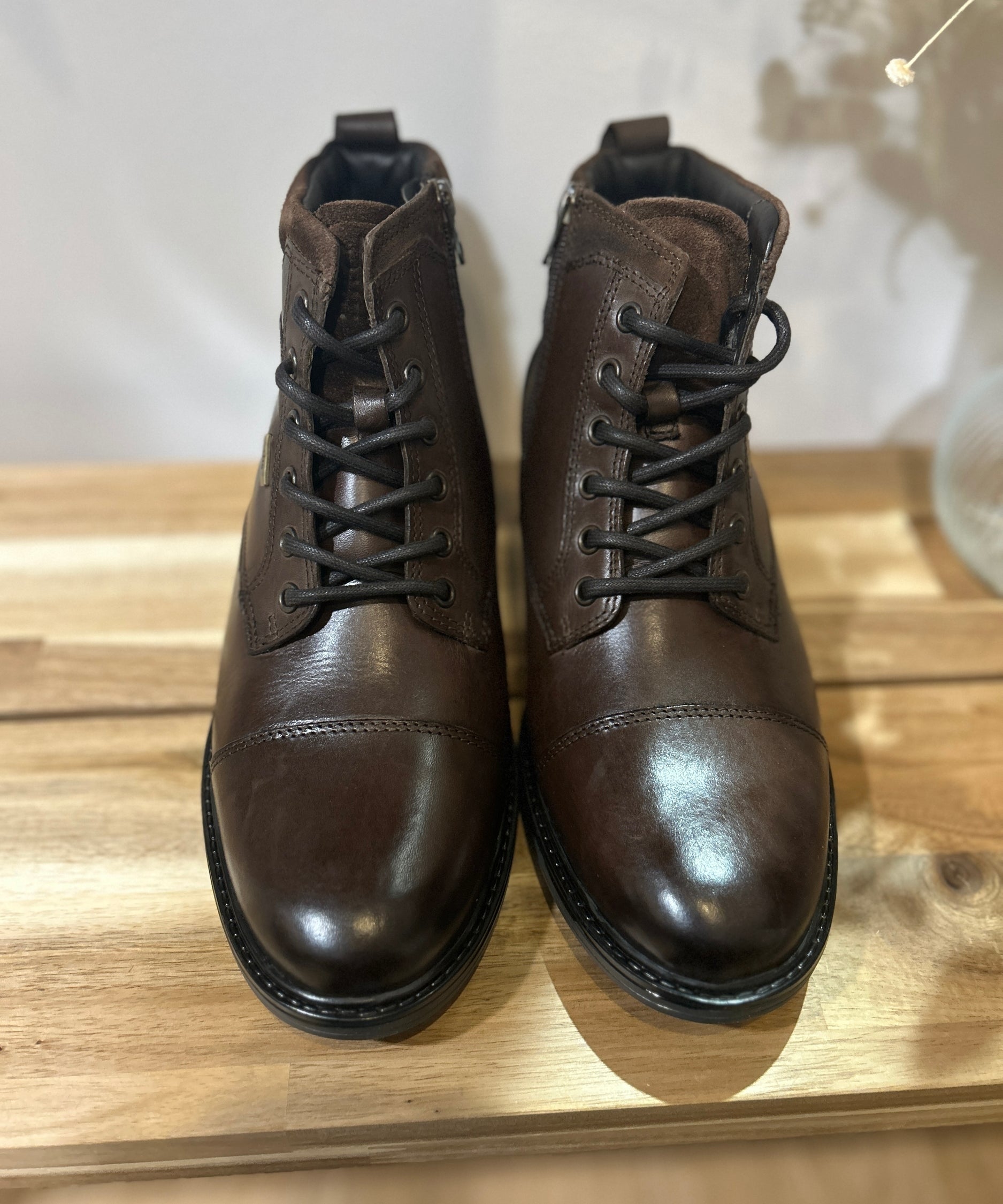 Boots Virgile en cuir - Ebene - TBS HOMME CHAUSSURE