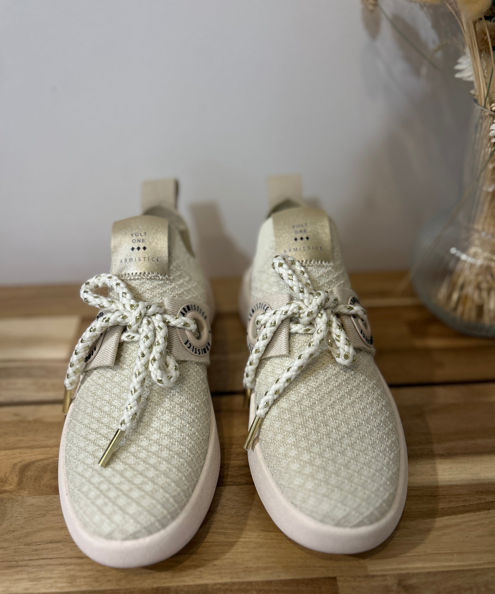 Baskets à grand œillets Volt one - Beige - ARMISTICE