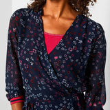 Robe imprimée couleur navy