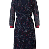 Robe imprimée couleur navy