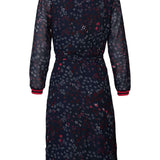 Robe imprimée couleur navy