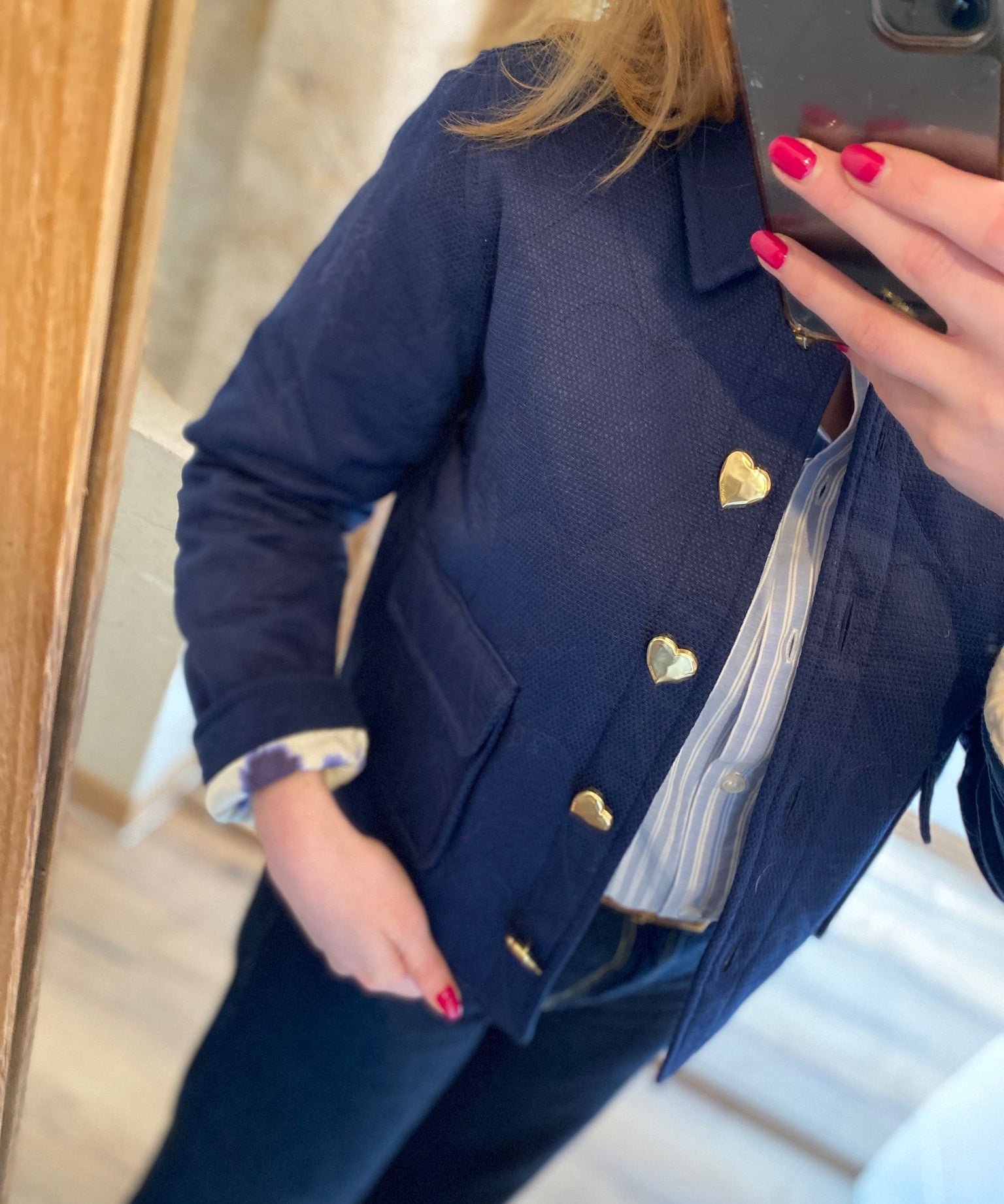 Veste Matelassée Jackie - Bleu marine - FABIENNE CHAPOT