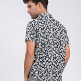 Chemise manches courtes imprimé fleurs Sigan - Marine Foncé - Sun Valley homme