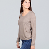 Tee-shirt manches longues Patelle - Mastic - SUN VALLEY FEMME