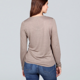 Tee-shirt manches longues Patelle - Mastic - SUN VALLEY FEMME