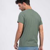 T-shirt col V Cinna - Kaki foncé - SUN VALLEY HOMME