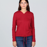 Sweat à capuche Dacedo - Rouge framboise - SUN VALLEY FEMME